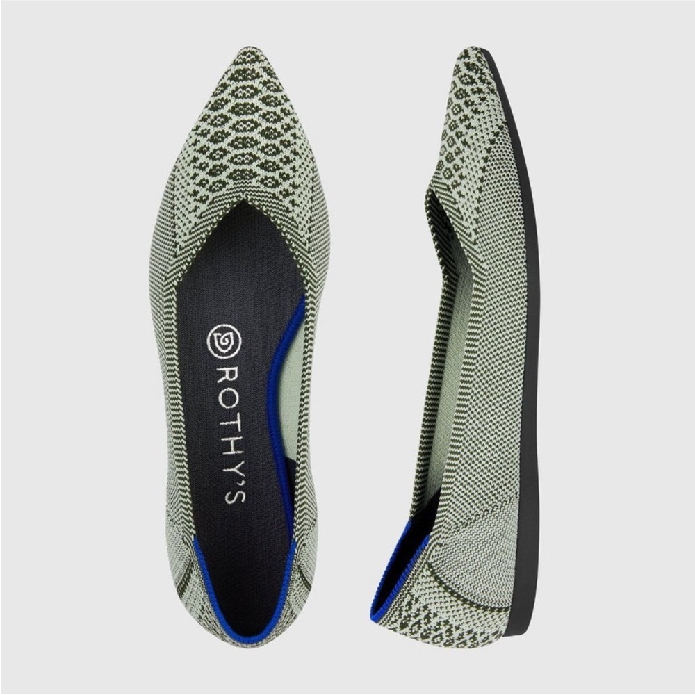 Rothy’s Pistachio Python Pointed Toe Flat Rare‎ R… - image 13